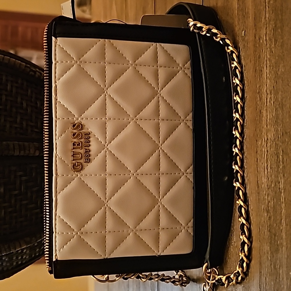 GUESS white purse